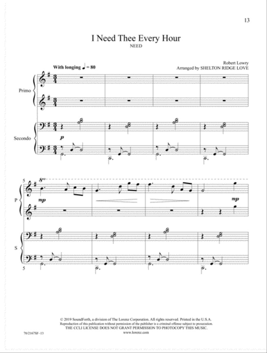 Savior, Lead Us Savior, Lead Us Piano Duet scores gallery preview page 5