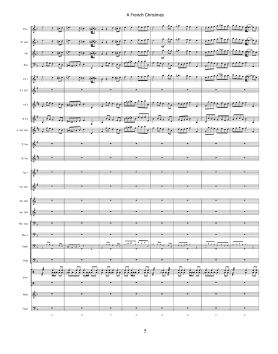 French Christmas, A (concert band) Concert Band scores gallery preview page 5