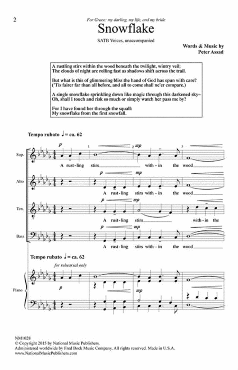 Snowflake 4-Part scores gallery preview page 2