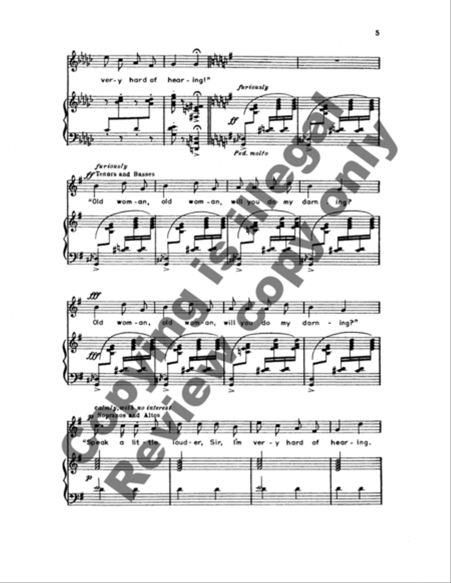 The Deaf Old Woman 4-Part scores gallery preview page 7