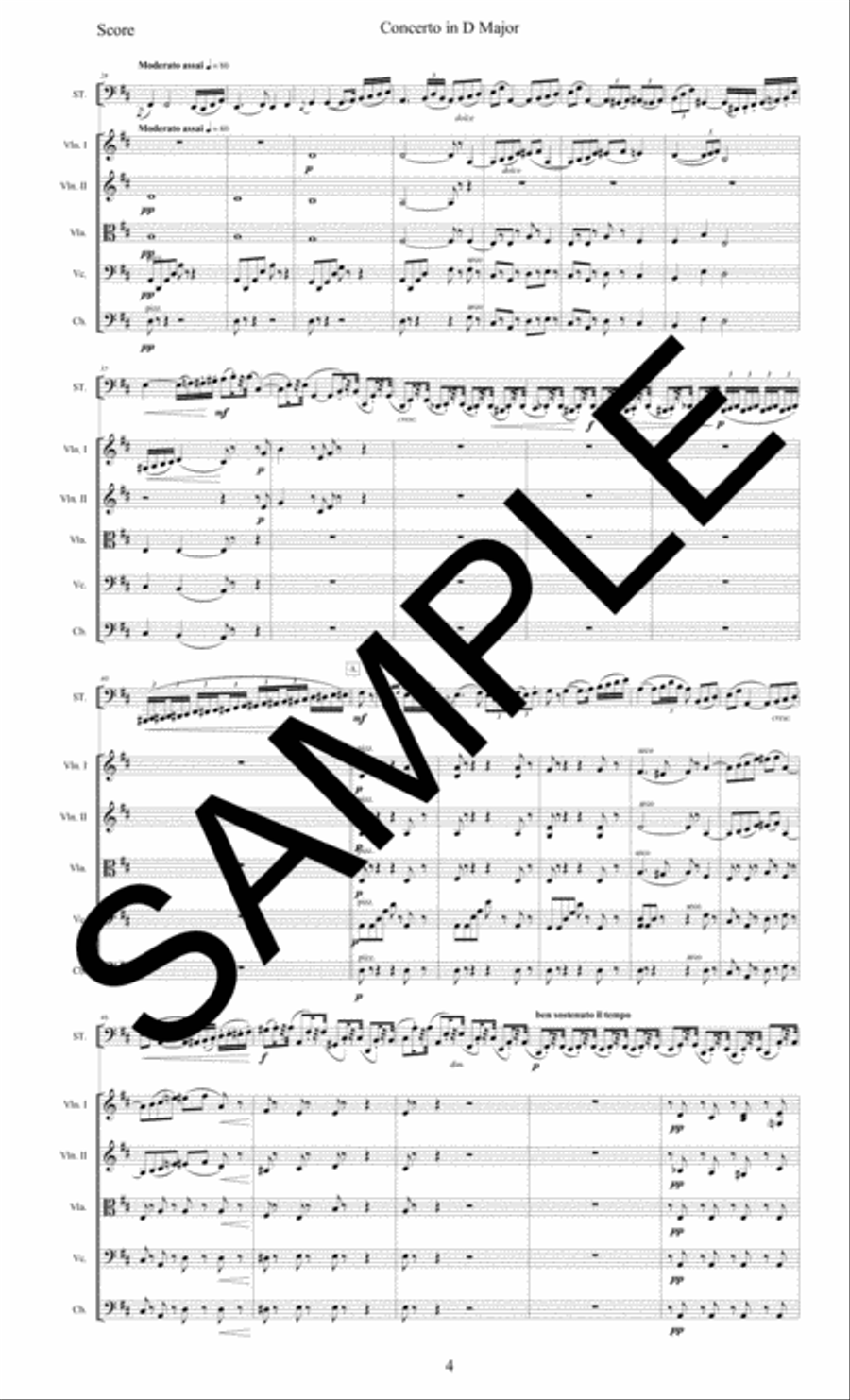 Concerto in D Major for Tuba and Orchestra Full Orchestra scores gallery preview page 4