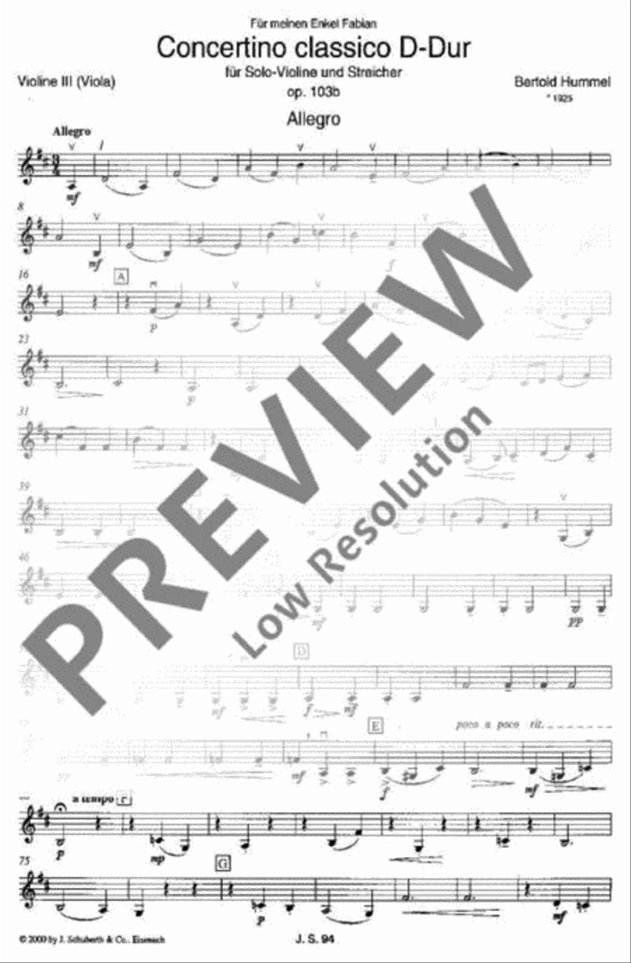 Concertino classico D major Violin scores gallery preview page 21