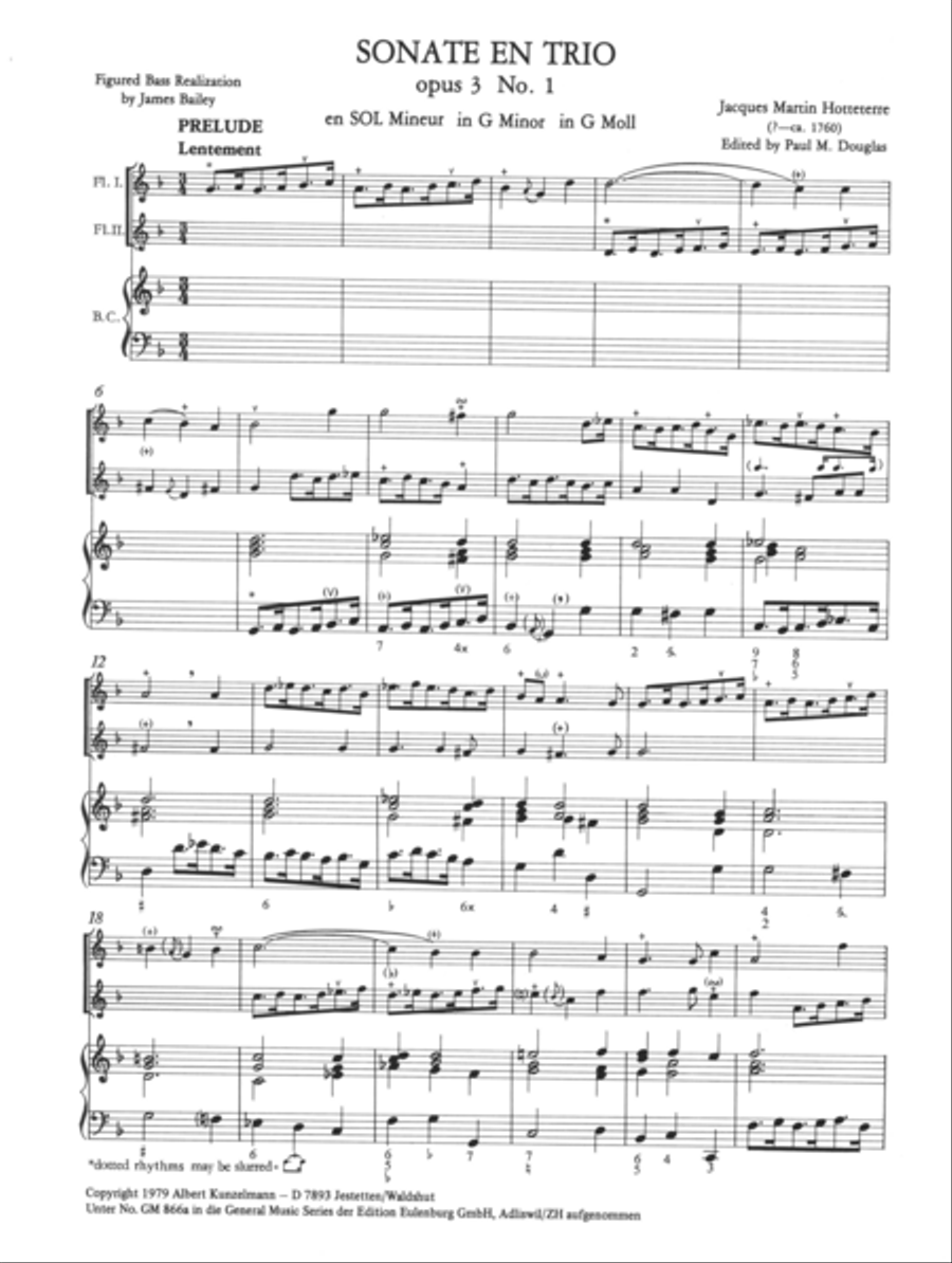 Trio sonatas 1 and 2 Flute scores gallery preview page 2