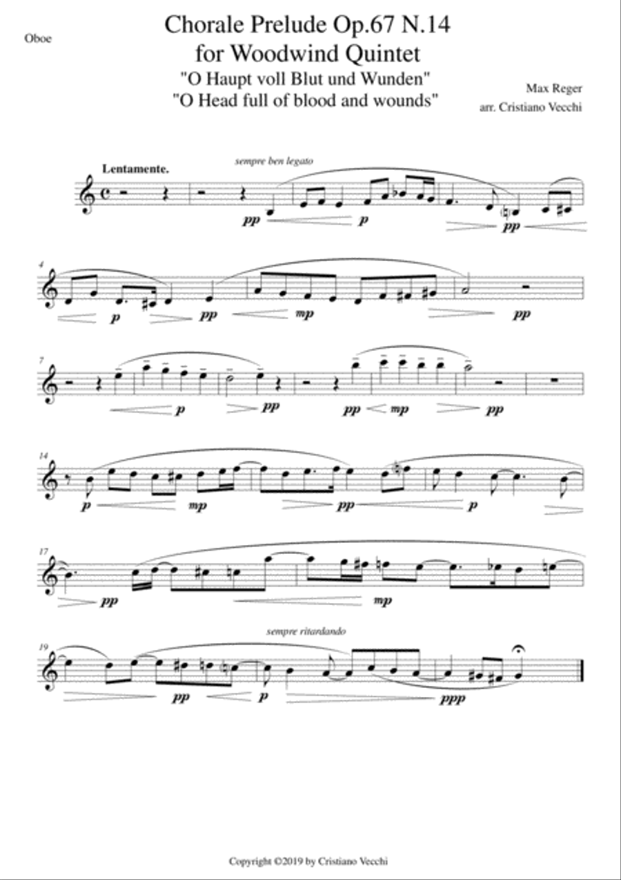 Chorale Prelude Op.67 N.14 for Woodwind Quintet Woodwind Quintet scores gallery preview page 6