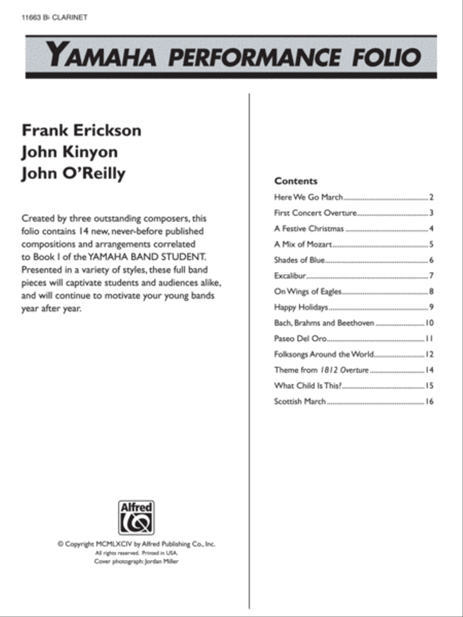 Yamaha Performance Folio Concert Band Methods scores gallery preview page 5