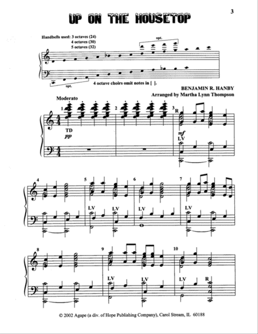 Holiday Favorites for Handbells 5-Octaves scores gallery preview page 22