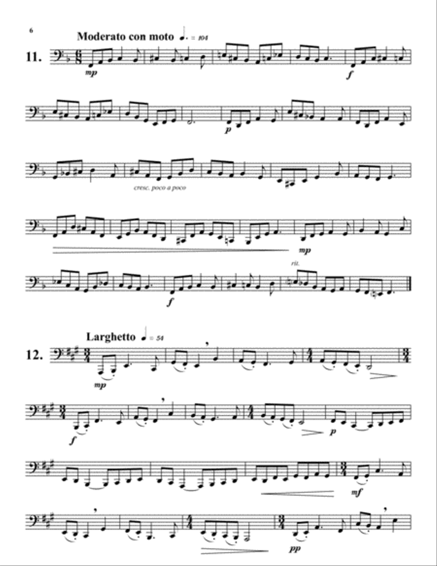 Twenty Etudes for Tuba Tuba scores gallery preview page 6