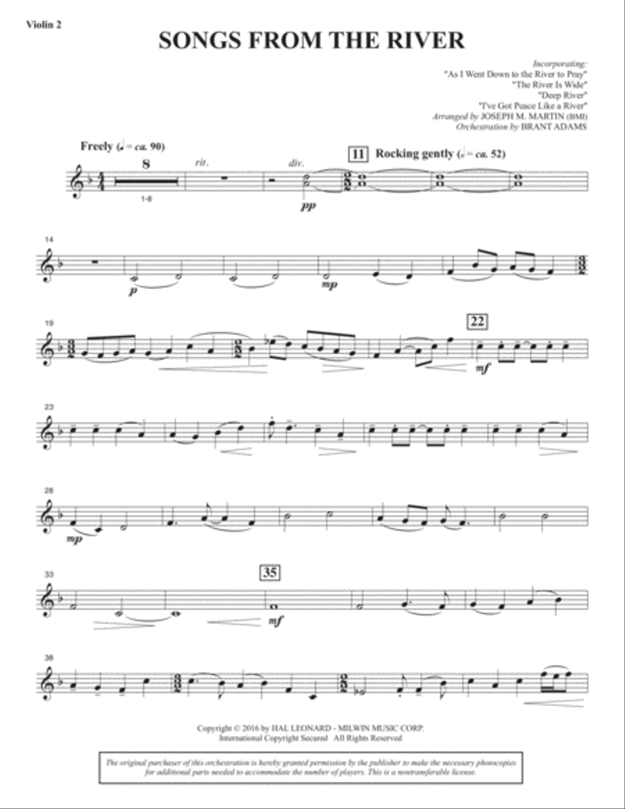 Sacred Places - Violin 2 Choir scores gallery preview page 2