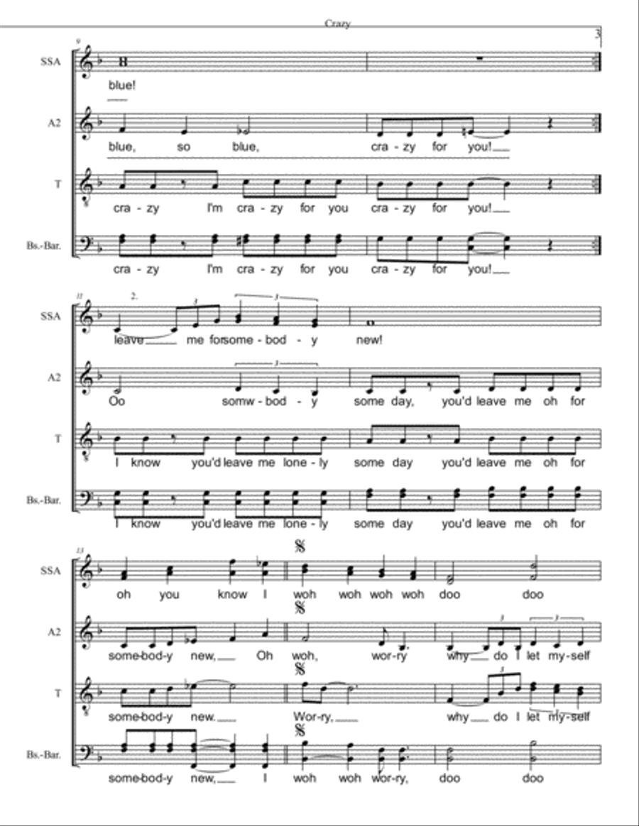 Crazy 4-Part scores gallery preview page 3