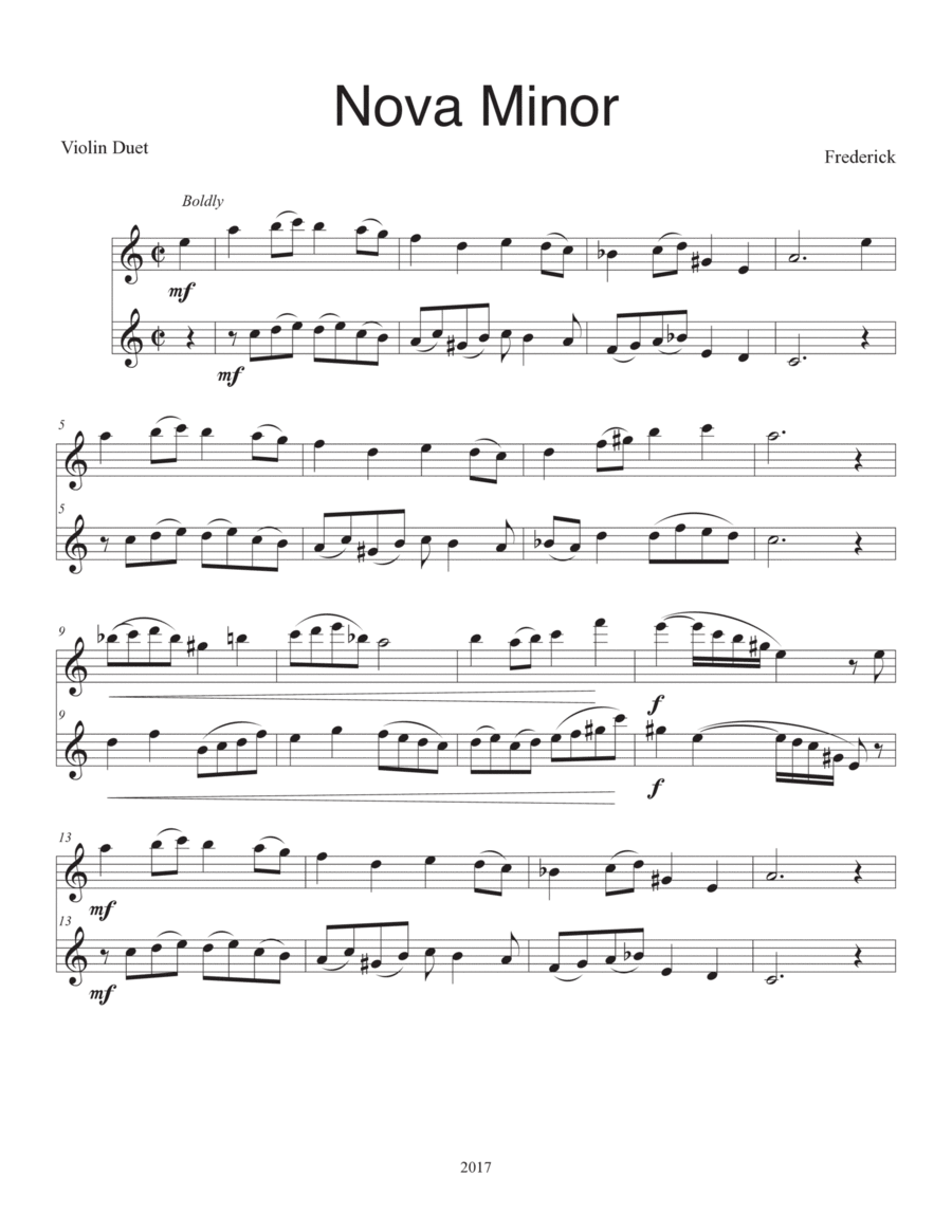 Nova Minor (Violin Duet) image number null