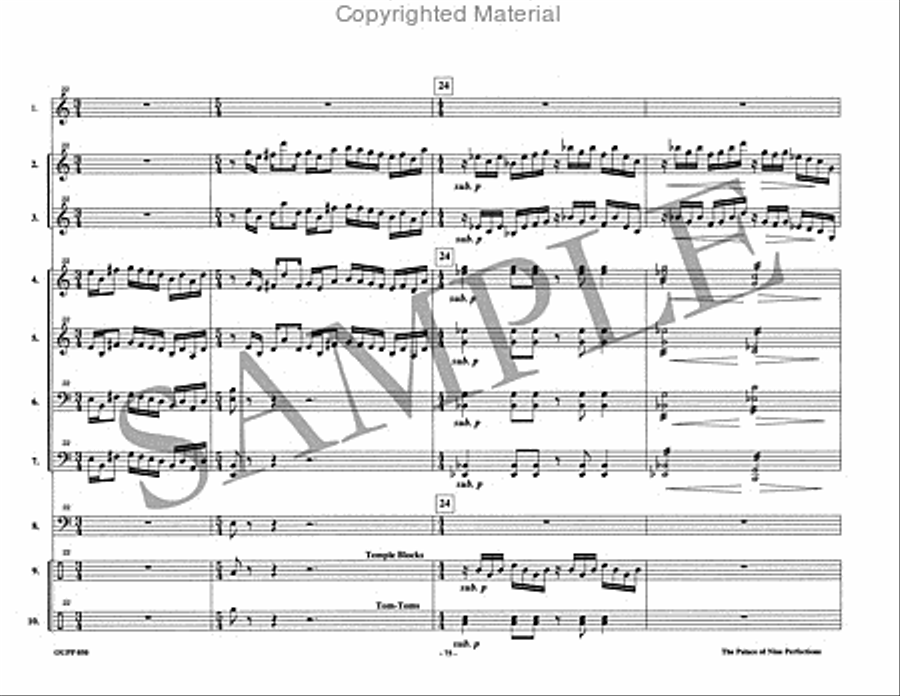The Palace of Nine Perfections Percussion Ensemble scores gallery preview page 23