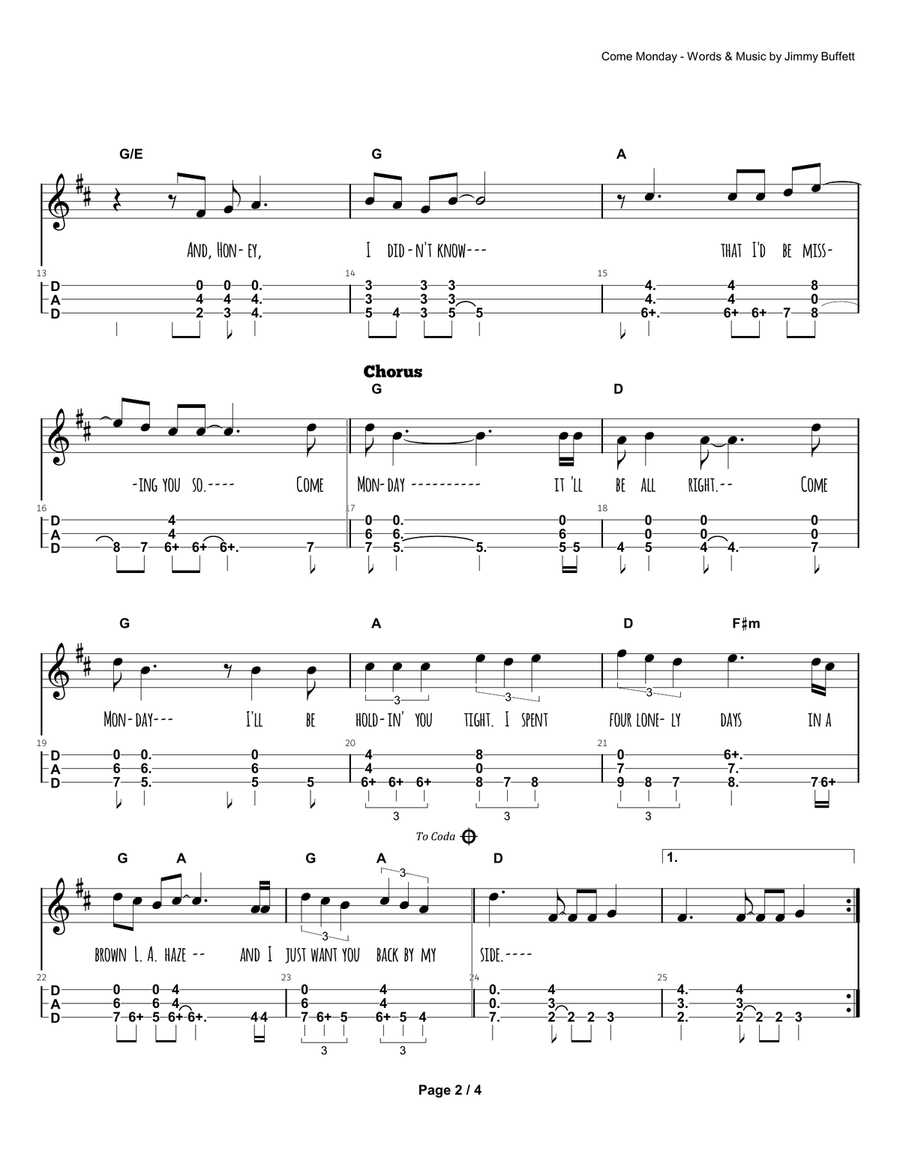 Come Monday Dulcimer scores gallery preview page 3