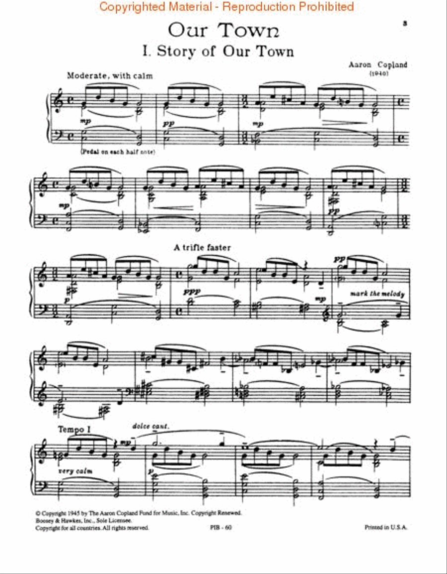 Our Town Piano Solo scores gallery preview page 2