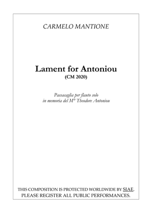 Lament for Theodore Antoniou (CM 2020)