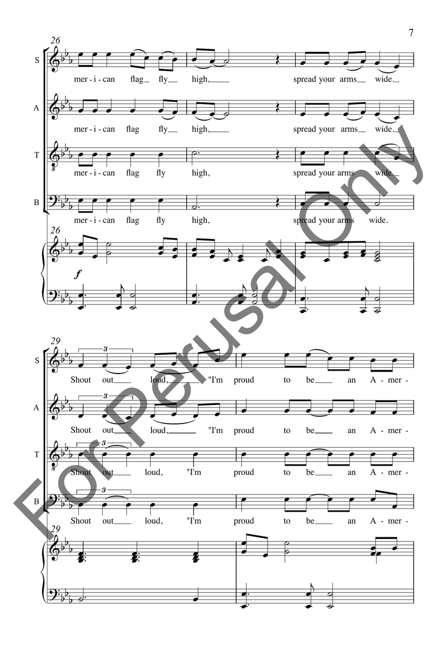 American Flag American Flag 4-Part scores gallery preview page 6