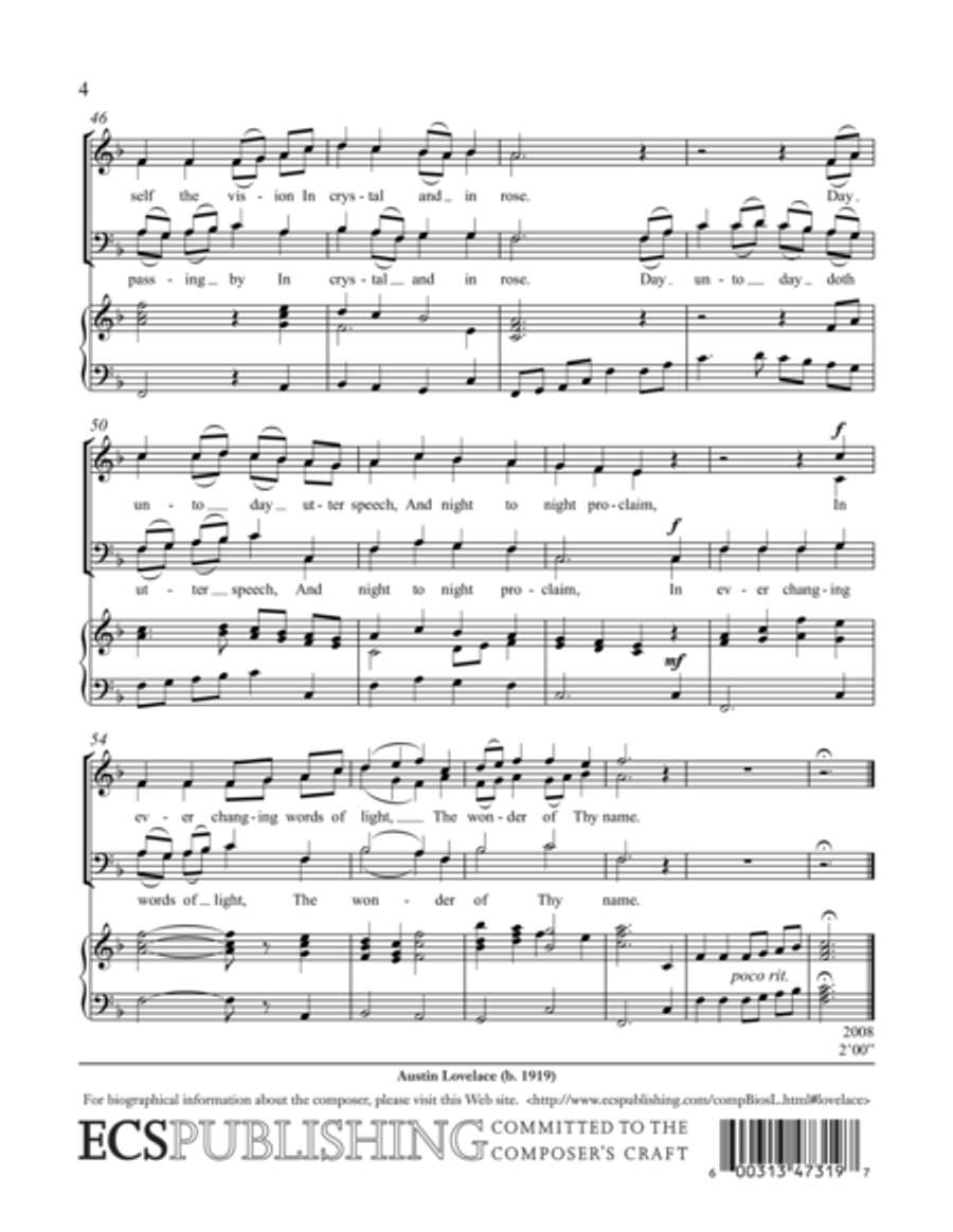 All beautiful the march of days 4-Part scores gallery preview page 9