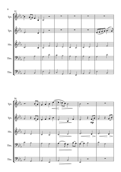 Pachelbel's Canon, for Brass Quintet image number null