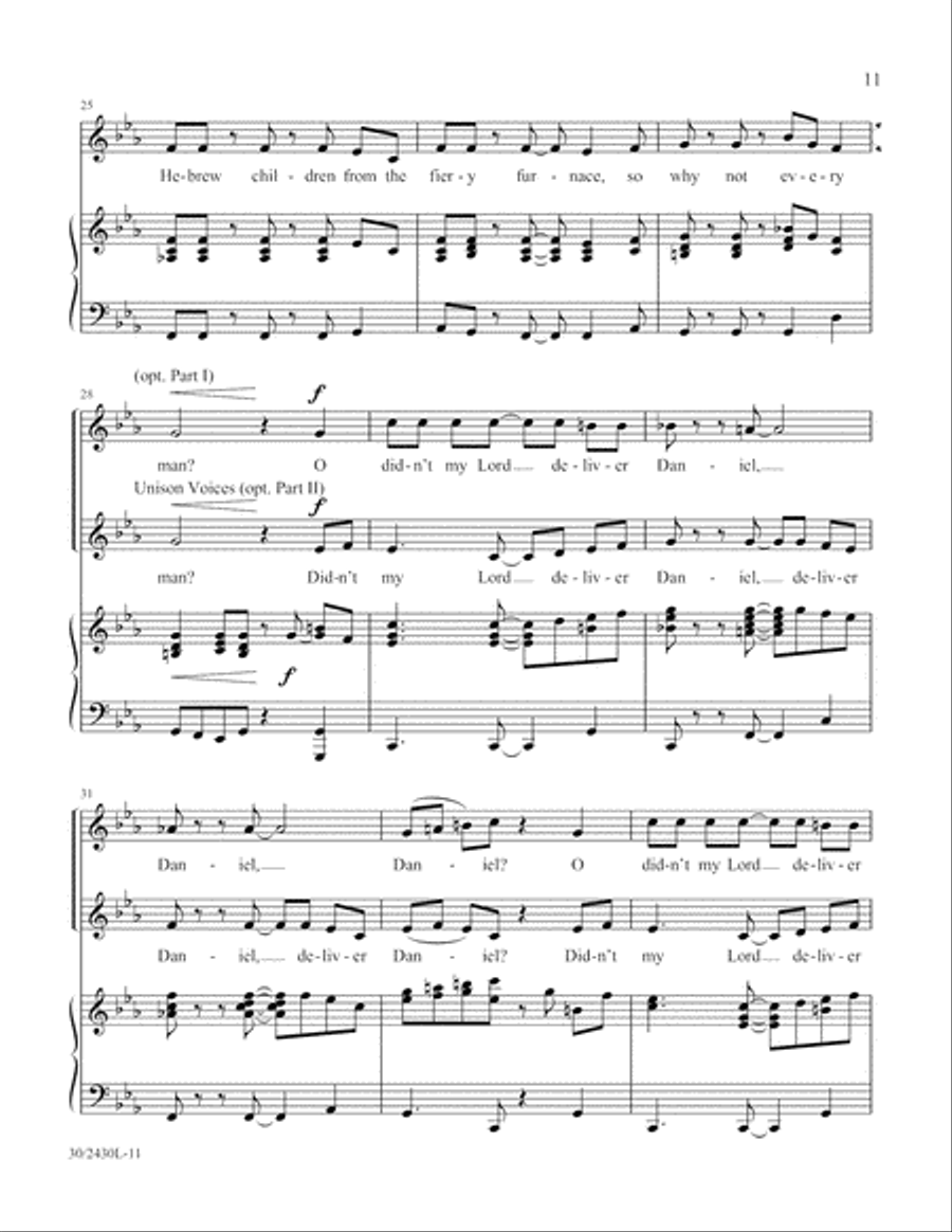Simply Spirituals Unison Choir scores gallery preview page 12