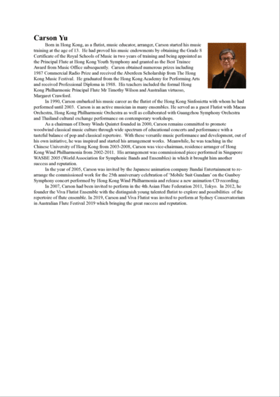 Maple Leaf Rag - for Flute Choir (Picc., 3C, A.Fl, B.Fl) arr. Carson Yu Flute Choir scores gallery preview page 3