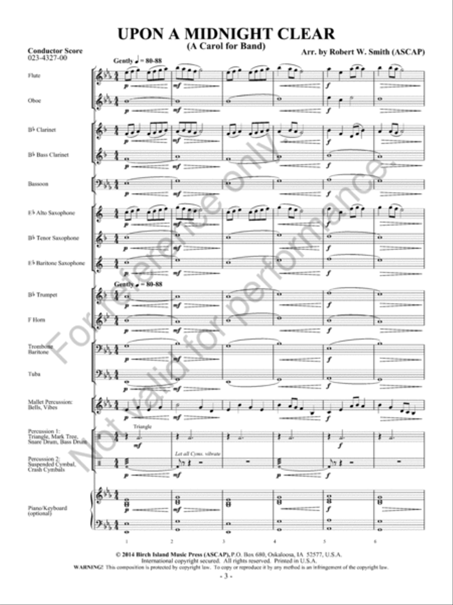 Upon A Midnight Clear Upon A Midnight Clear Concert Band scores gallery preview page 4