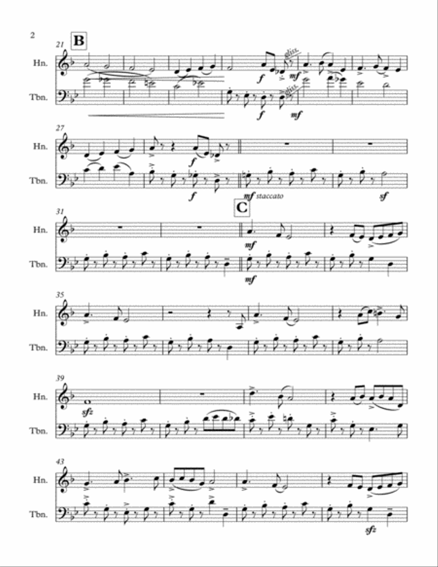 Duet Walk Duet Walk Brass Ensemble scores gallery preview page 2