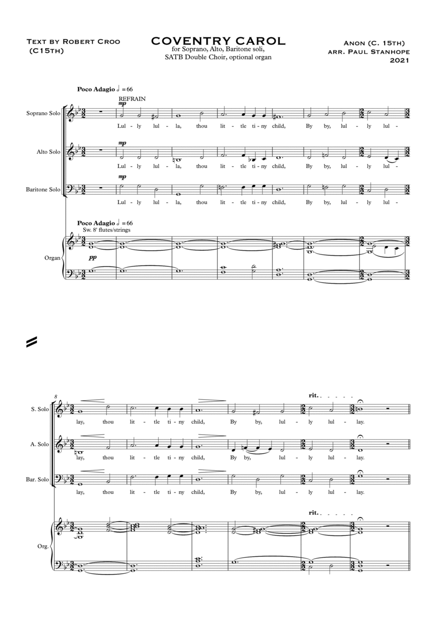 Coventry Carol Coventry Carol Divisi scores gallery preview page 1