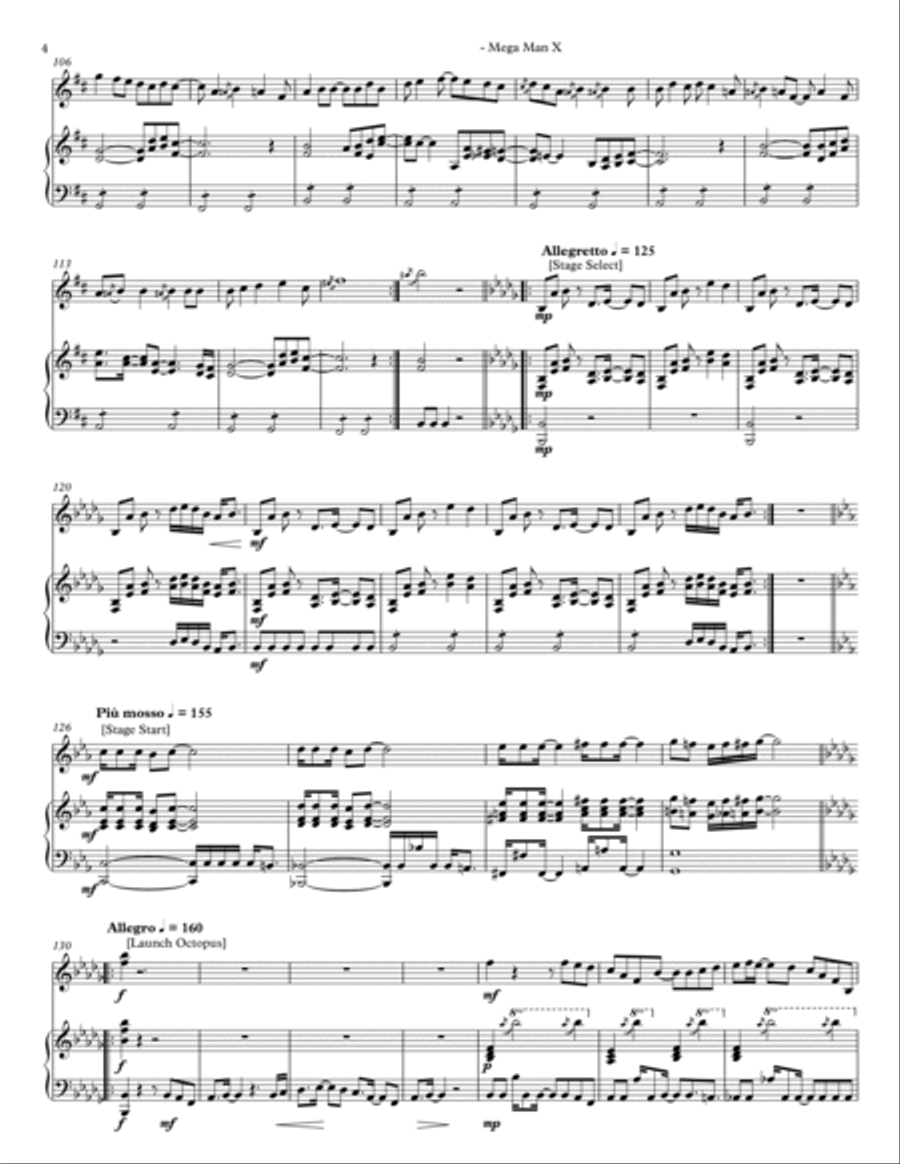 2mega2man (mega Man X) Chamber Music scores gallery preview page 4
