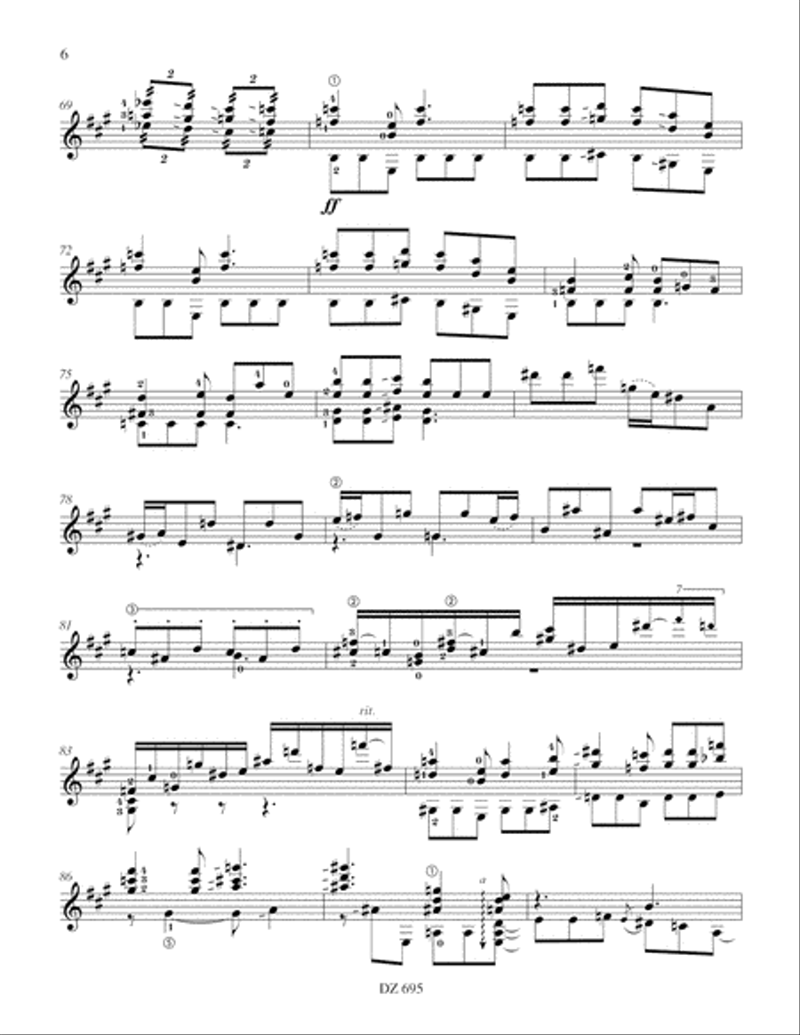 Under the Influence of Poetry Classical Guitar scores gallery preview page 6