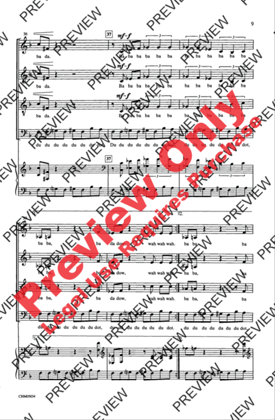 Peter Gunn 4-Part scores gallery preview page 9