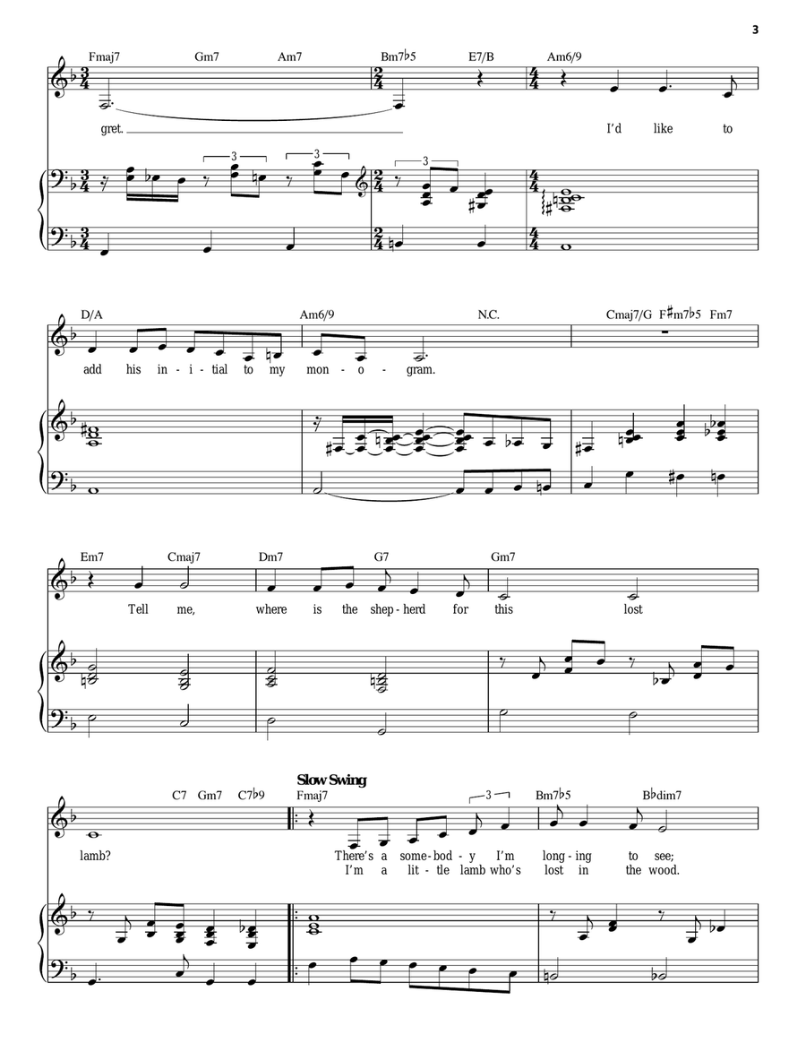 Someone To Watch Over Me Someone To Watch Over Me Piano, Vocal scores gallery preview page 3