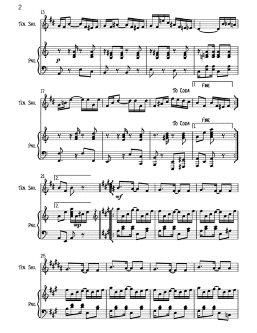 Tico Tico no Fuba Tico Tico no Fuba Tenor Saxophone scores gallery preview page 3