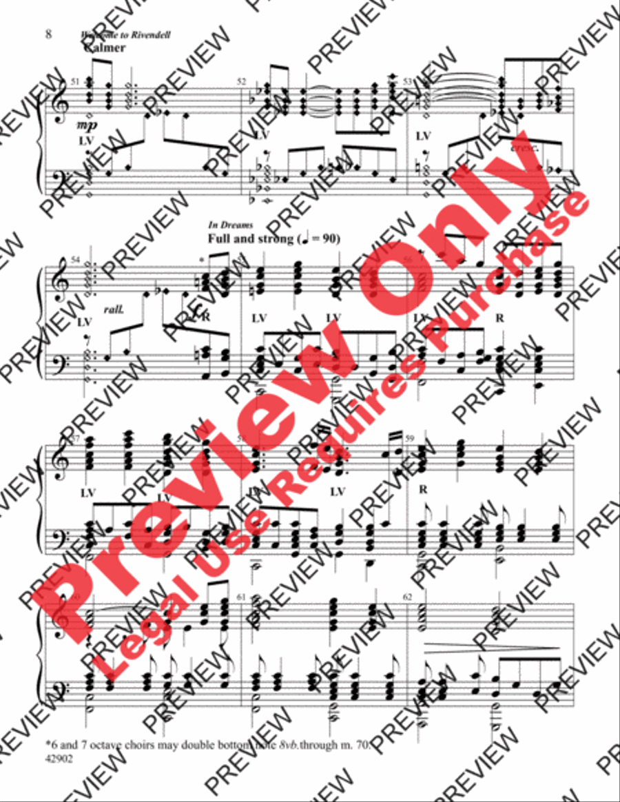 The Lord of the Rings, Themes from Handbell Choir scores gallery preview page 8