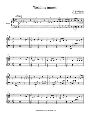 Wedding march by Mendelssohn for piano (easy)