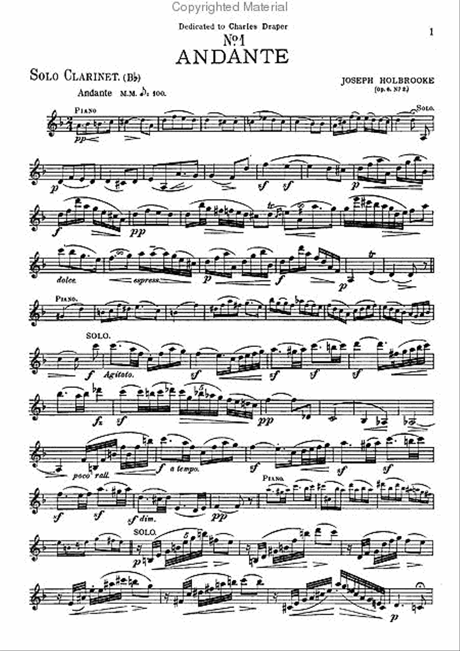 Andante & Presto, Op. 6, No. 2 Clarinet Solo scores gallery preview page 4