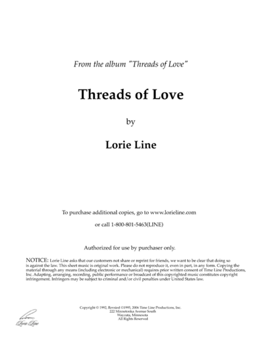 Threads Of Love Piano Solo scores gallery preview page 1