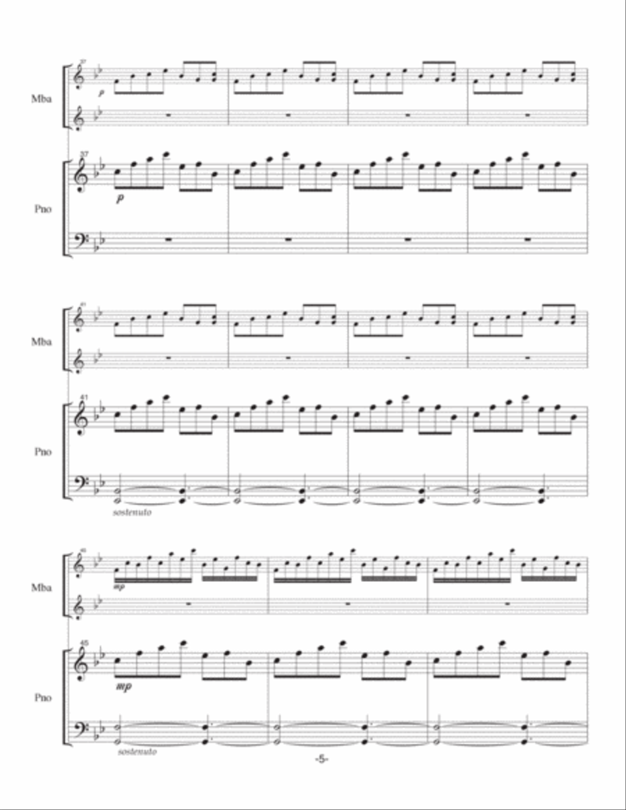 Duo for Marimba and Piano Piano scores gallery preview page 6