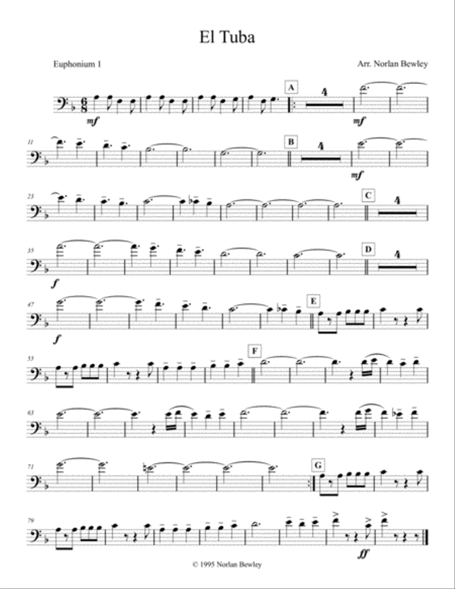 El Tuba - Tuba/Euphonium Quartet Brass Ensemble scores gallery preview page 5