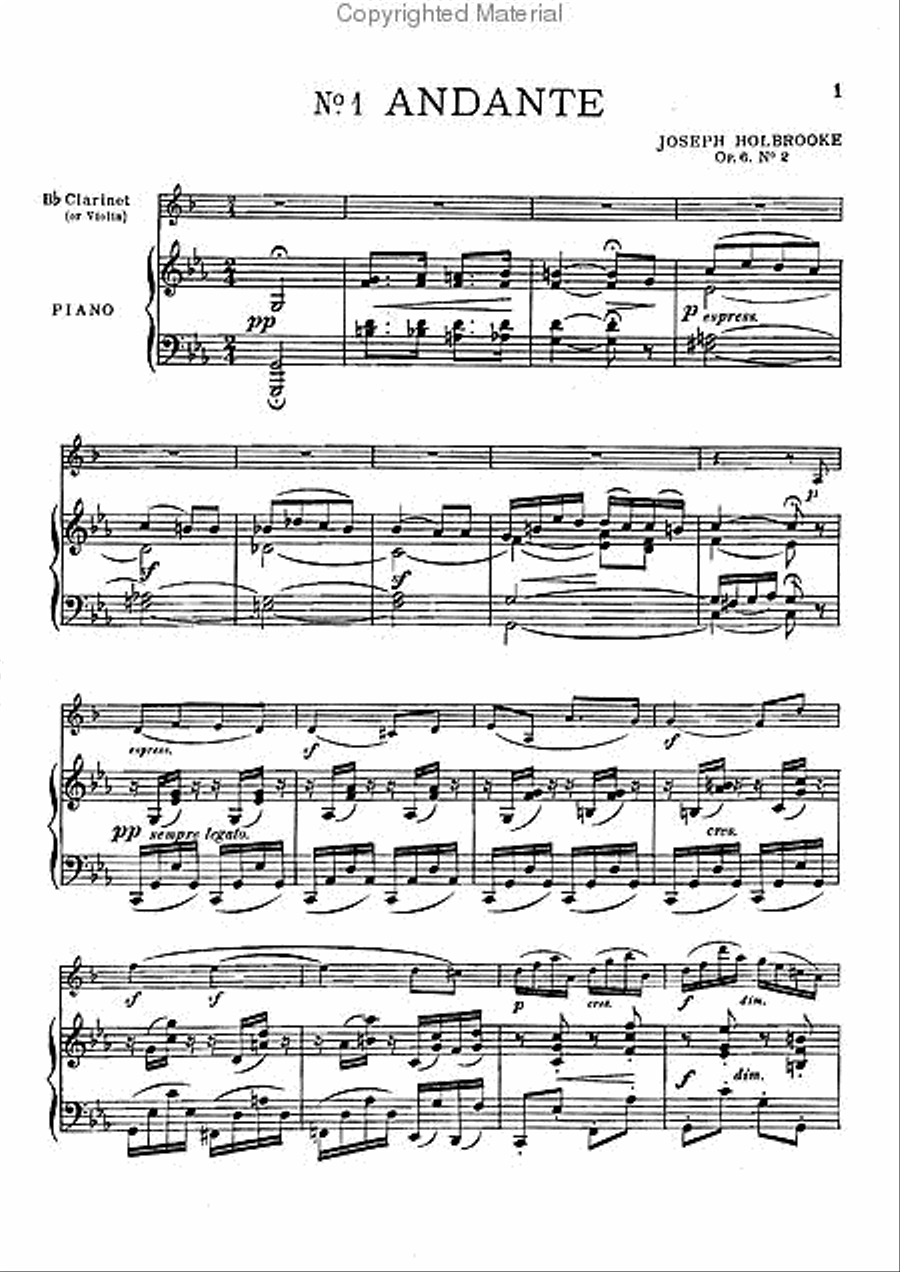 Andante & Presto, Op. 6, No. 2 Clarinet Solo scores gallery preview page 2