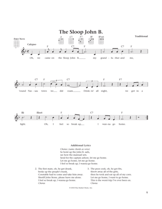 Book cover for Sloop John B. (from The Daily Ukulele) (arr. Liz and Jim Beloff)