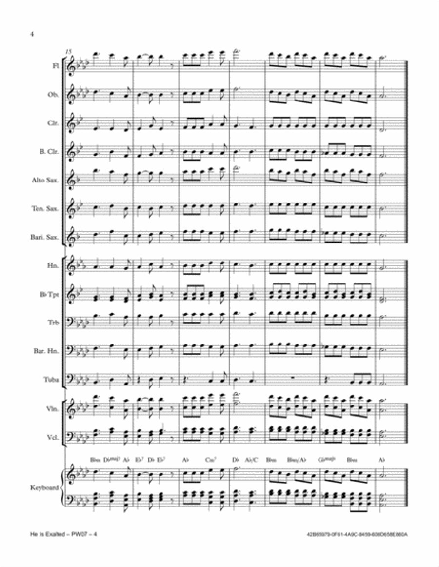 He Is Exalted Full Orchestra scores gallery preview page 4