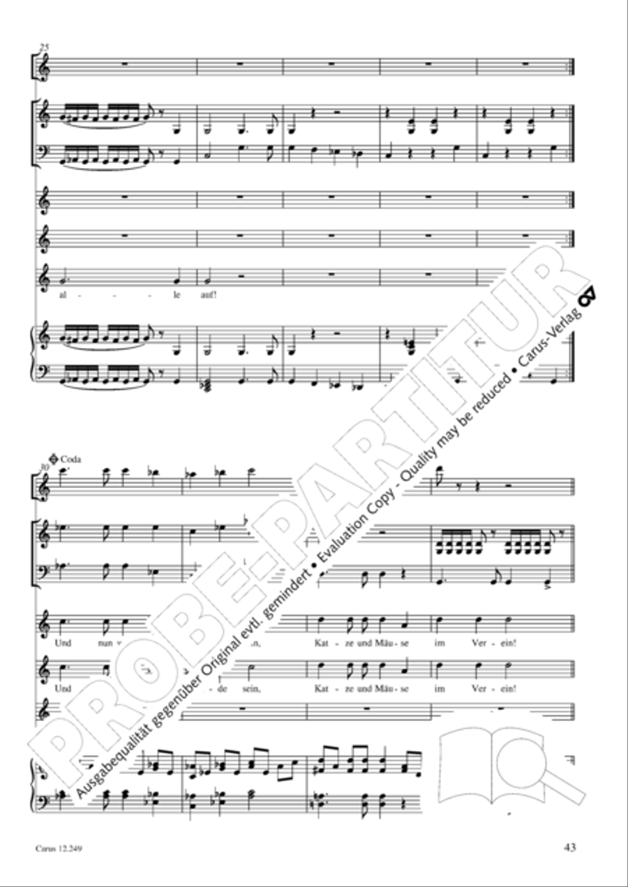 Mause in der Michaelskirche 4-Part scores gallery preview page 44