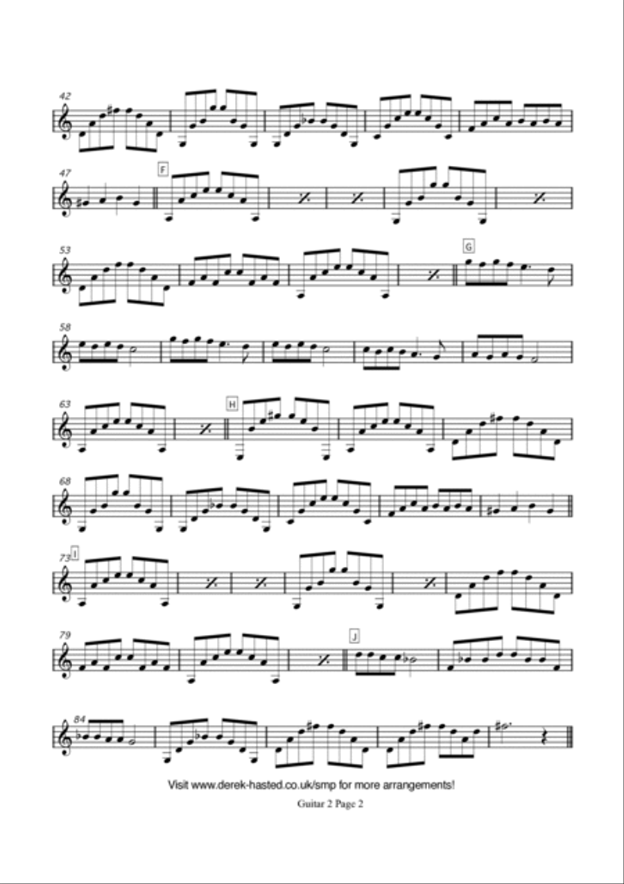 Walking In The Air Guitar Ensemble scores gallery preview page 6