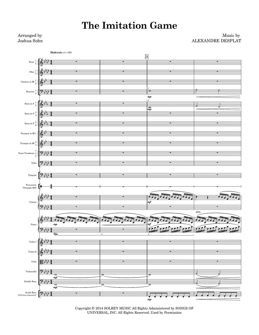 The Imitation Game Full Orchestra scores gallery preview page 1