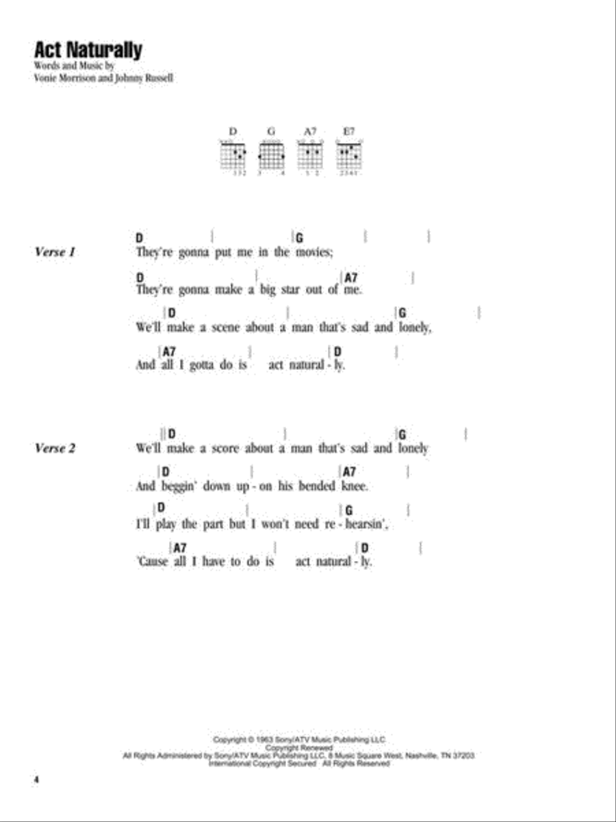 The 4 Chord Songbook Easy Guitar scores gallery preview page 5