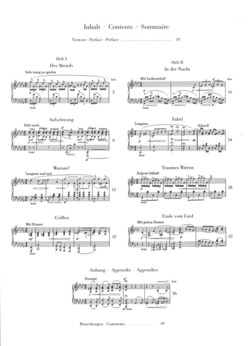 Fantasy Pieces Op. 12 (with Appendix:WoO 28)