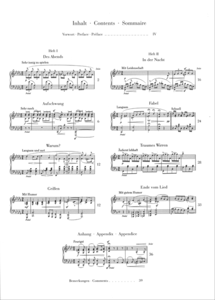 Fantasy Pieces Op. 12 (with Appendix:WoO 28) Piano Solo scores gallery preview page 2