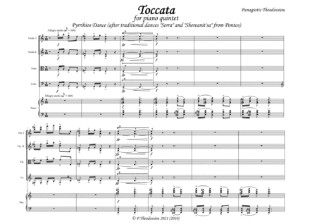 Toccata, for piano quintet image number null