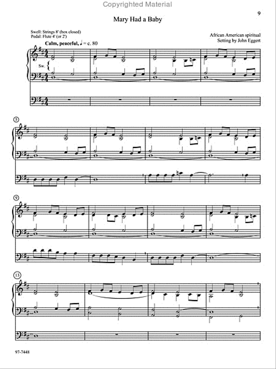 Carols for the Nativity: Nine Carol Settings for Organ Organ Solo scores gallery preview page 4