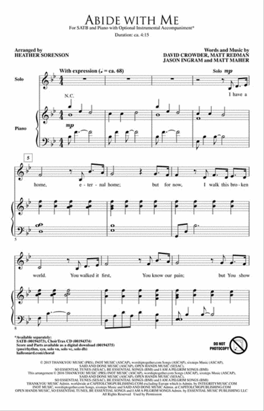 Abide with Me 4-Part scores gallery preview page 2