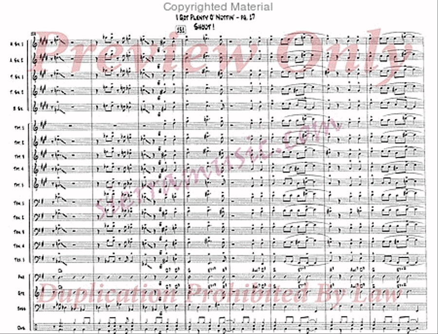 I Got Plenty O' Nuttin' Jazz Ensemble scores gallery preview page 18